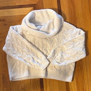moon & madison Textured Cowl Neck Sweater